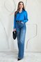 Blue Satin Shirt - 3
