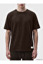 Brown Oversize Fit Crew Neck Men's T-Shirt - 3