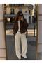 Women's Short Belt Detailed Crop Oversize Seasonal Trench Coat (Cut-Out Stitching Detail) - 6