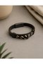 Men's Leather Bracelet – Stylish Bracelet with Black & Cream Weave Detail, Gift in Special Box - 3