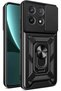 Poco X6 Pro Compatible Camera Protected Cover with Sliding Ring Stand
