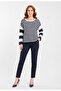 Women's Striped Long Sleeve Knitwear Sweater