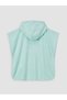 Lcw Kids Turquoise Cotton Baby Girl Poncho Towel - 3