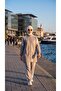 Women's Hijab Stripe Detailed Zippered Tracksuit Set - 5