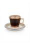 Coffee Set Glass Espresso Turkish Coffee with Ceramic Plate 80 Cc - 2