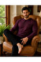 Men's Long Sleeve Pajama Set with Arma Detail, 100% Cotton