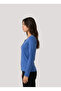 100% Cotton Crew Neck Button Detailed Long Sleeve Women's Blouse - 2