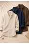 Men's Beige, Navy Blue, Brown 3-Piece Set, Easy to Iron, 100% Cotton, Linen-Like, Breathable, Anti-Sweat.