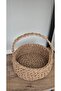 Handmade Wicker Detailed Decorative Organizer Basket with Handles - 3