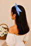 Gingham Patterned Elastic Tail Women's Bandana Bow Crown Hair Band - 2