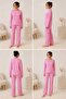 Women's Patterned Long Sleeve Pajama Set Comfortable Cut Home Wear, 2-Piece Pajama Set - 2