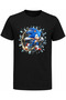 Black Background Running Sonic Printed Kids T-Shirt – Speed-Themed Blue Hedgehog Game Character Tshirt