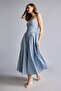 100% Cotton Heart Collar Floral Poplin Strap Midi Dress I4175Ax26Sm - 2