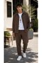 Men's Long Sleeve (Shirt and Trousers) Wrinkled Loose-Fit Suit - 2
