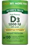 Vitamin D3 1000 Iu | 130 Softgels | High D | Non-Gmo, Gluten Free, Soy Free