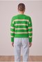 Crew Neck Striped Women's Sweater - 3