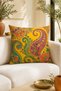 Colorful Shawl Patterned Decorative Throw Pillow Cover Set, Paisley Living Room Decor (Double Sided) - 3