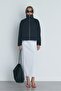 Navy Blue Nora Zippered Gabardine Jacket