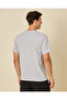 Men Grey Solid Crew Neck T Shirt - 3