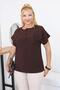 Plus Size Ornamental Pocket Buttoned Blouse - 5