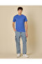 Men Blue Plain T-Shirt - 5