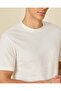 Men Cream Plain T-Shirt - 4