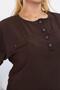 Plus Size Ornamental Pocket Buttoned Blouse - 8