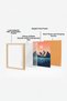3 Pcs Square Puzzle Wooden Wall Painting – Poster and Photo Living Room Baby Room Wooden Wall Frame - 4