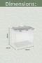 3 Pieces Lockable Lid Toy Storage Box - 16 Lt Kids Room Organizer, Toy Storage Box Gray - 7
