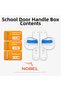 School Door Handle – Childproof, Safe, Durable Plastic Door Handle for Nursery, Kindergarten, and Classroom Doors - White Blue - 3