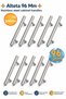 Alteta 96 mm - 9.6 cm Inox Metal 10 Pieces Furniture Kitchen Drawer Cabinet Cabinet Handle Handle Handles