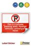 Special Parking Area. Foreign Vehicles Are Not Allowed to Park! Isg Warning Sign Sticker 35X50 cm
