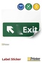 Exit Exıt Isg Warning Sign Sticker 15X21 cm