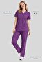 Purple Premium Fabric Lycra Surgical Doctor Nurse Jersey Scrubs Suit