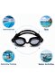 Swimming Goggles with Earplugs Adjustable Pool Sea Goggles Black Smoke Lens - 8