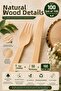 100-Piece Ecological Wooden Cutlery Set 16 cm Disposable Invitation Party Organization Tableware Set - 6