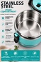 3-Tier Stainless Steel Food Container 1800 ml Leak-Proof Portable Lunch Box with Lid - 5