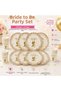 ✨   Bride to Be Party Set 16 Pieces |   8 Plates 8 Cups |   Bachelorette, Bridal Shower, Engagement, and Henna Concept - 5