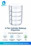 Transparent Ear Swab Box with Lid Cotton Swab and Bathroom Organizer 4-Layer Cylinder Jewelry and Makeup Organizer - 3