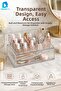 Manicure Set Organizer with Drawer Transparent Nail Polish Organizer Makeup Cosmetic Jewelry Lipstick Cotton Organizer - 2
