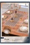 Wicker Supla Set Gray-Cream 6-Person 7-Piece Modern Tableware Table Set with Runner - 4