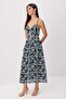 Petrol Brode Embroidered Cut Out Detailed Maxi Woven Dress Twoss26El00682 - 3