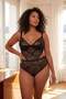 Siyah Dantelli Büyük Beden Body TBBSS26CS00002