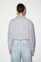 Navy Blue Double-Breasted Collared Crop Skirt Elastic Striped Shirt Tdrss26Go00082 - 3