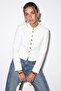 White Judge Collar Buttoned Short Sports Jacket Tdrss26Ce00018 - 2