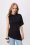 Siyah Fitted/Vücuda Oturan Yarasa Kol Uzun Esnek Örme Bluz TWOSS26BZ00959 - 2