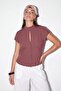 Tile Short Sleeve V-Neck Short Blouse Tdrss26Bz00085 - 2