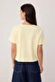 Açık Sarı Düz Regular Bisiklet Yaka Standart Kol İnterlok Örme T-Shirt TWOSS26TS00064 - 4