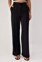 Özel Koleksiyon Siyah Wide Leg/Geniş Paça Dokuma Pantolon TWOSS26PL00057 - 3