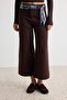 Kahverengi DÖKÜMLÜ Şal Detaylı Normal Bel Culotte Jeans TWOAW27JE00029 - 3